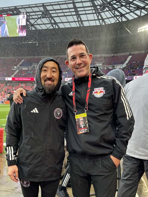 Dr. Jason Levy (New York Red Bulls) with Kei Utsumi (Head Athletic Trainer for Inter Miami CF)