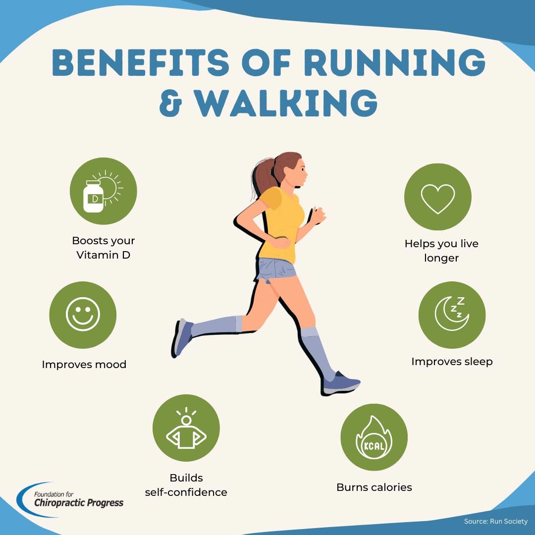 Benefits of running and walking