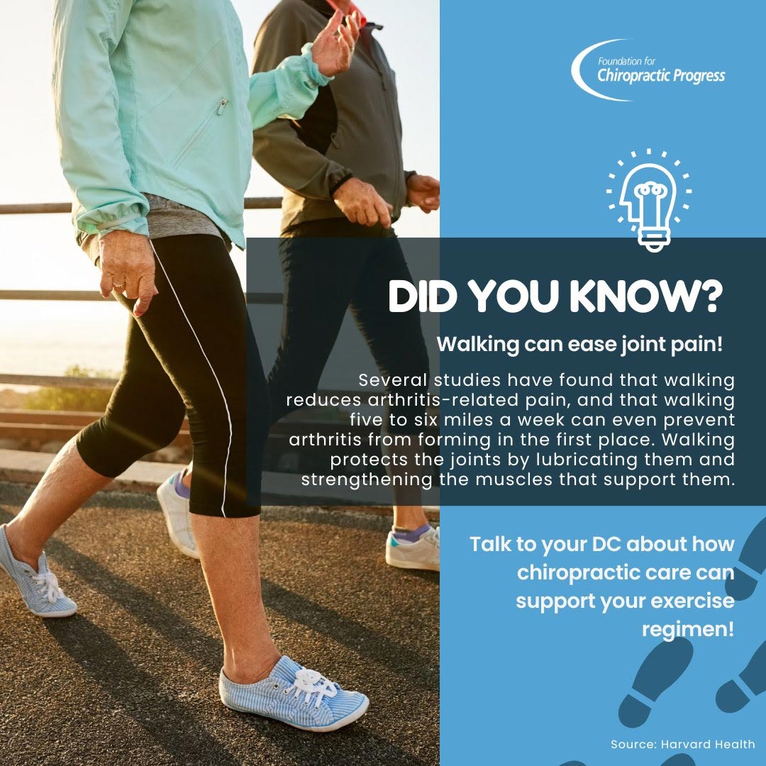 Walking can help to ease joint pain!