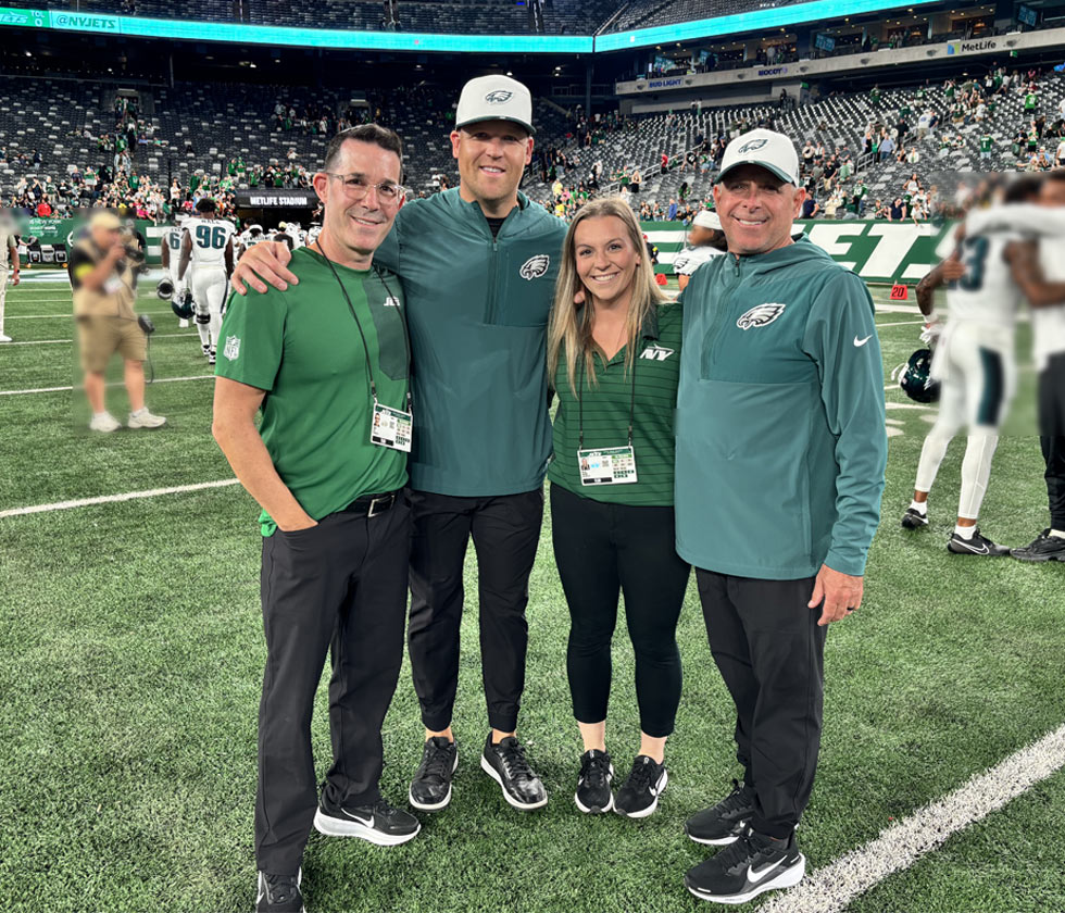 The last Preseason Game is officially in the books! Pictured here from left to right…Dr. Jason Levy, Dr. Tom Olsen, Dr. Jen Kastner and Dr. Frank Brady.
